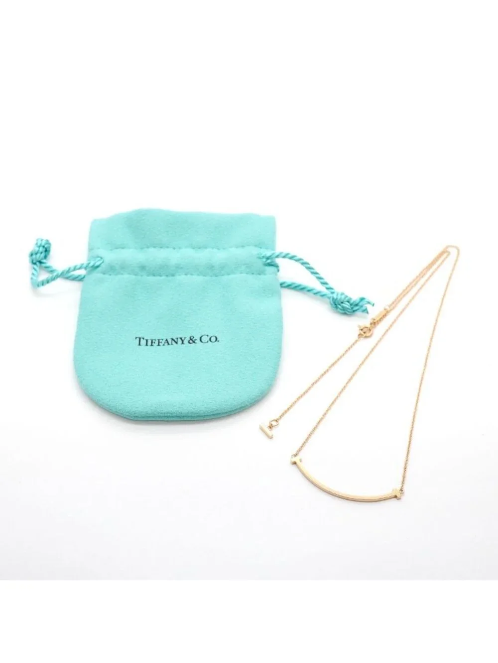 Tiffany & Co Necklace T Smile Small 18k Pink Gold